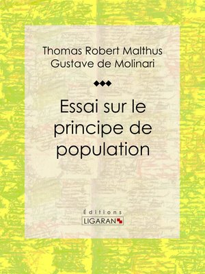 cover image of Essai sur le principe de population
